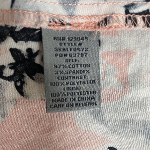 Bailey Blue Pink Floral Print Sleeveless Fit Flare Women Size Large Mini Dress - Picture 16 of 16